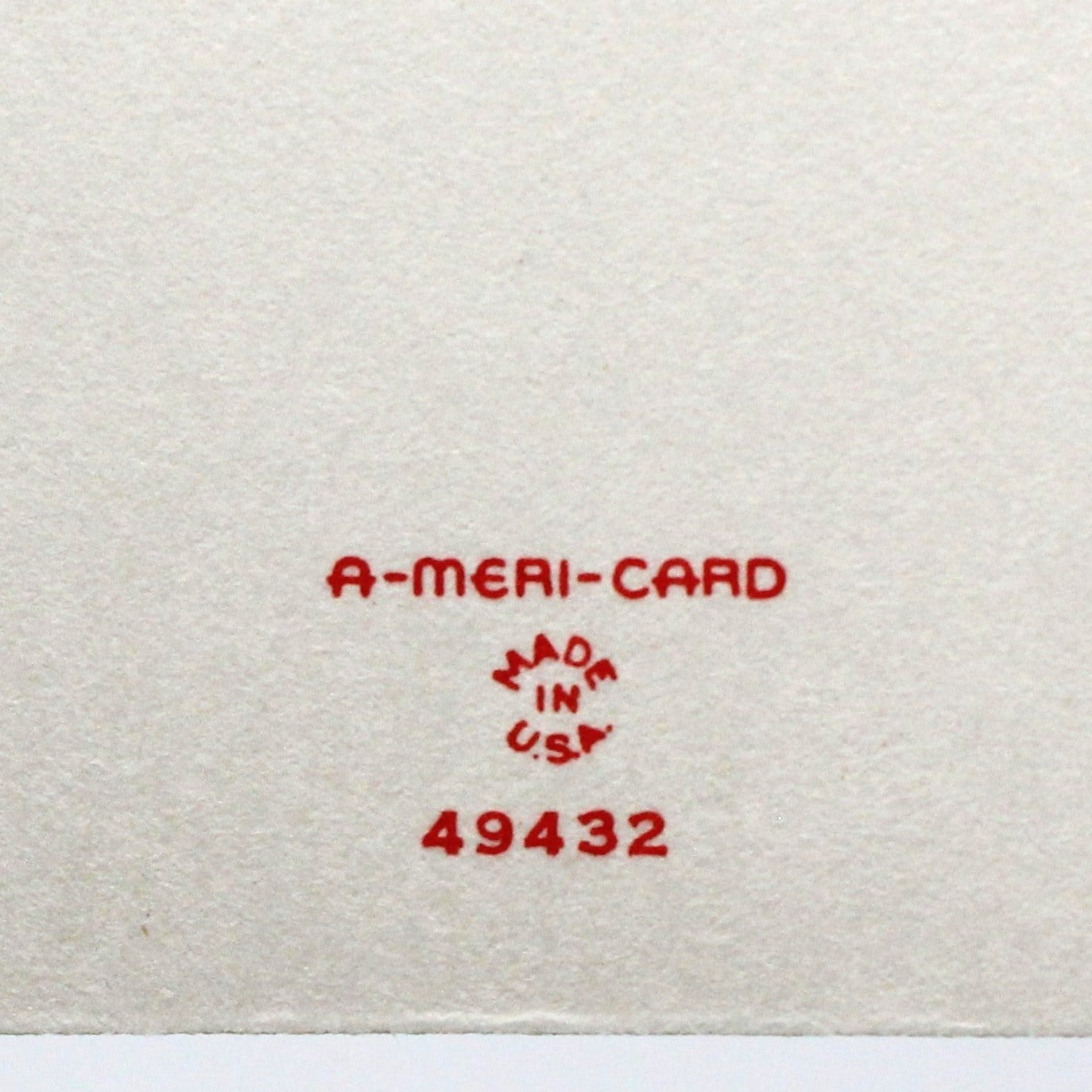 Greeting Card / Valentine Card, A-Meri-Card, Fold Up, Boy & Girl with Lawn Mower, Unused, Vintage