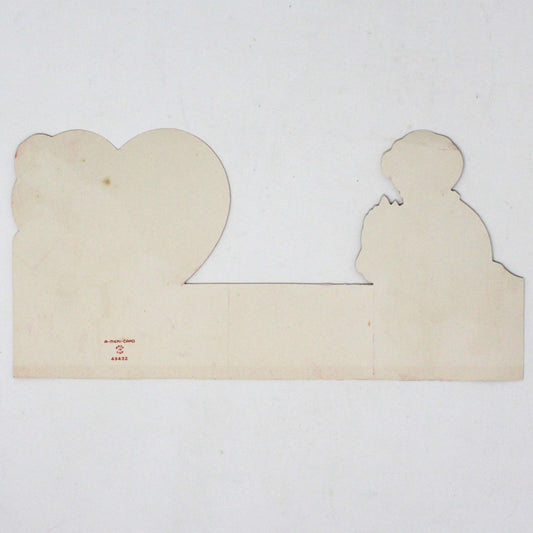 Greeting Card / Valentine Card, A-Meri-Card, Fold Up, Boy & Girl Riding Carousel, Unused, Vintage, SOLD