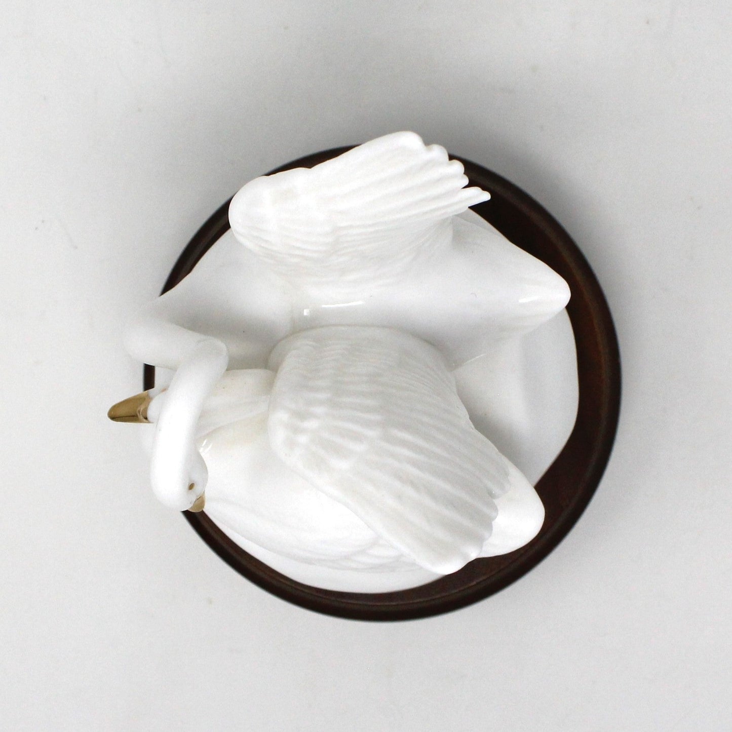 Musical Figurine, Double Swans, Plays Lara's Theme - Somewhere My Love, Porcelain, Vintage, SOLD