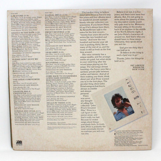 Record Album, John Prine, Prime Prine The Best of John Prine, Original 1976, Atlantic Records, Vintage Vinyl, USED, VG, SOLD