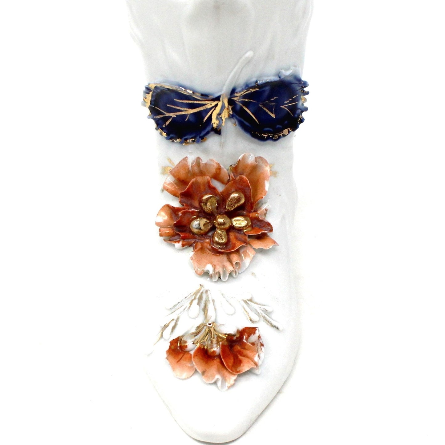 Shoe / Boot, Porcelain Victorian Boot, Hand Applied Floral, Vintage Germany