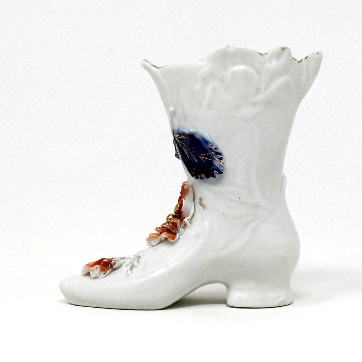 Shoe / Boot, Porcelain Victorian Boot, Hand Applied Floral, Vintage Germany