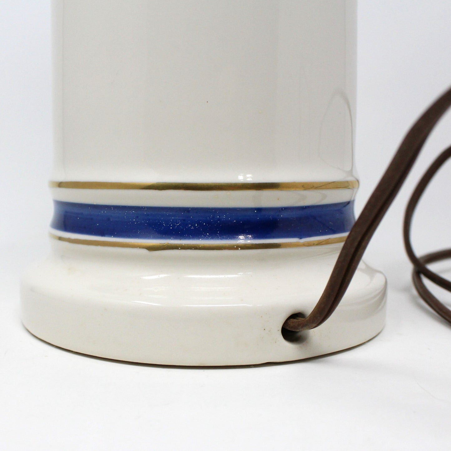 Lamp, Table Lamp, Cottage Style, Blue Onion Pattern / Blue & White, Porcelain, Vintage