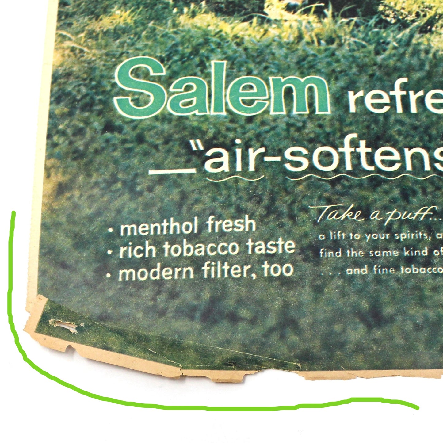 Advertisement, Salem Cigarettes, 1961, Original Magazine Ad, Vintage