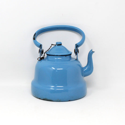 Teapot, EMO Celje, Blue Enamel, Vintage, Yugoslavia, SOLD