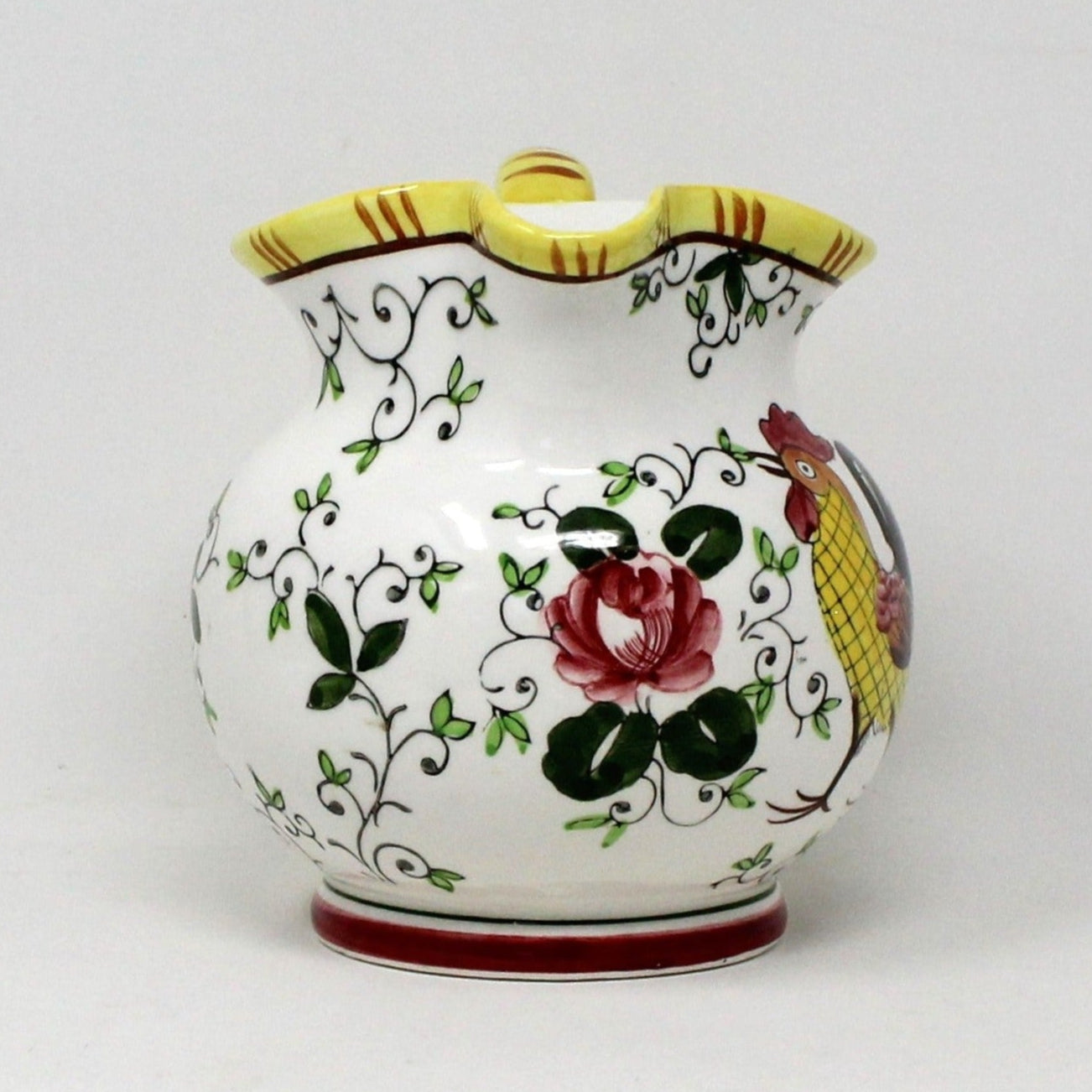 Pitcher, Ucagco, Early Provincial, Rooster & Roses, Ceramic, Japan