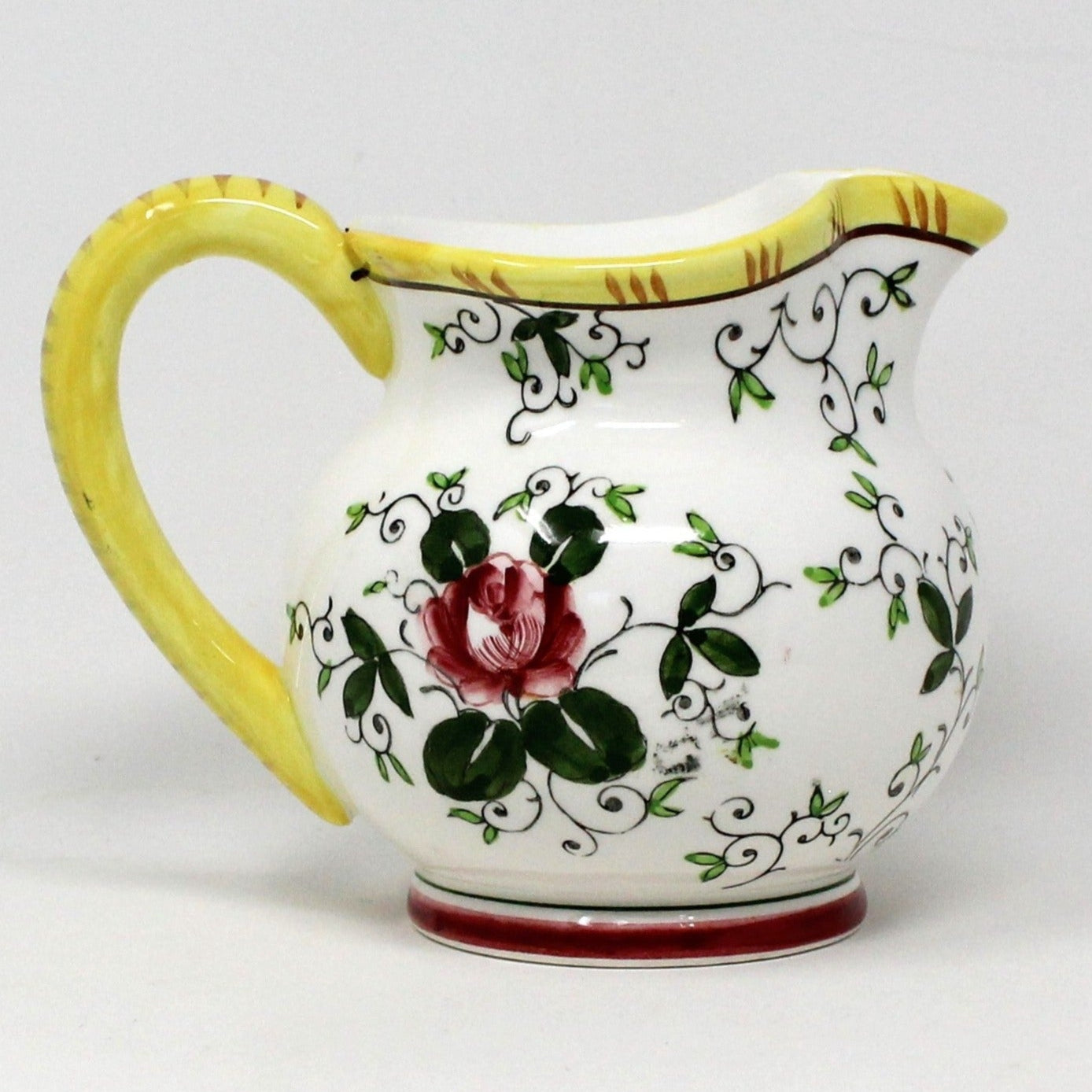 Pitcher, Ucagco, Early Provincial, Rooster & Roses, Ceramic, Japan