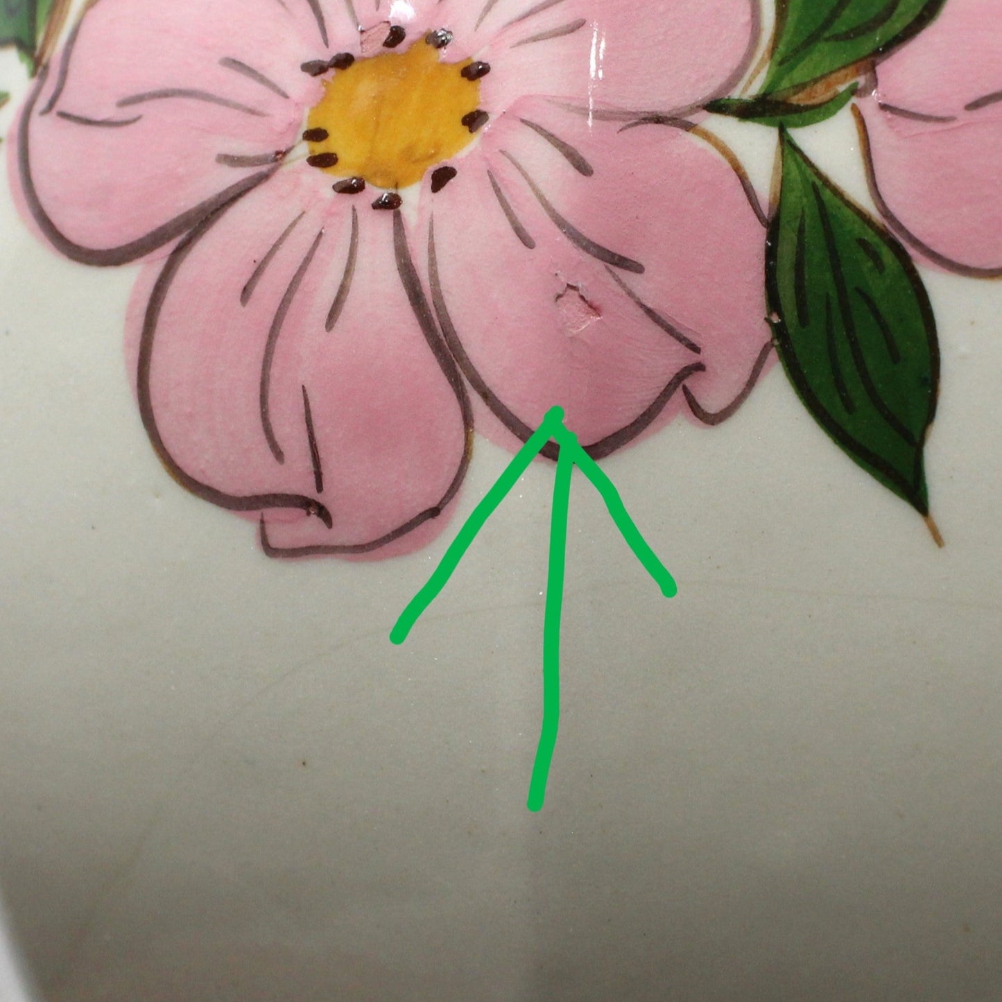 Pitcher, Cash Family Pottery / Clinchfield Artware, Grace Pitcher, Pink Flowers, Vintage