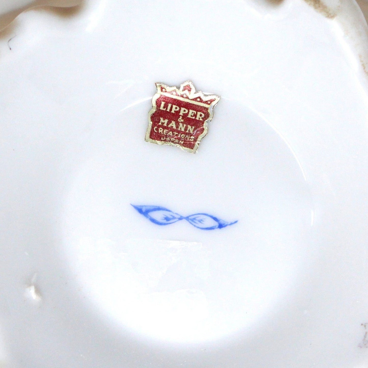 Compote, Lipper & Mann, Pink & White Roses, Hand Painted, Vintage Japan