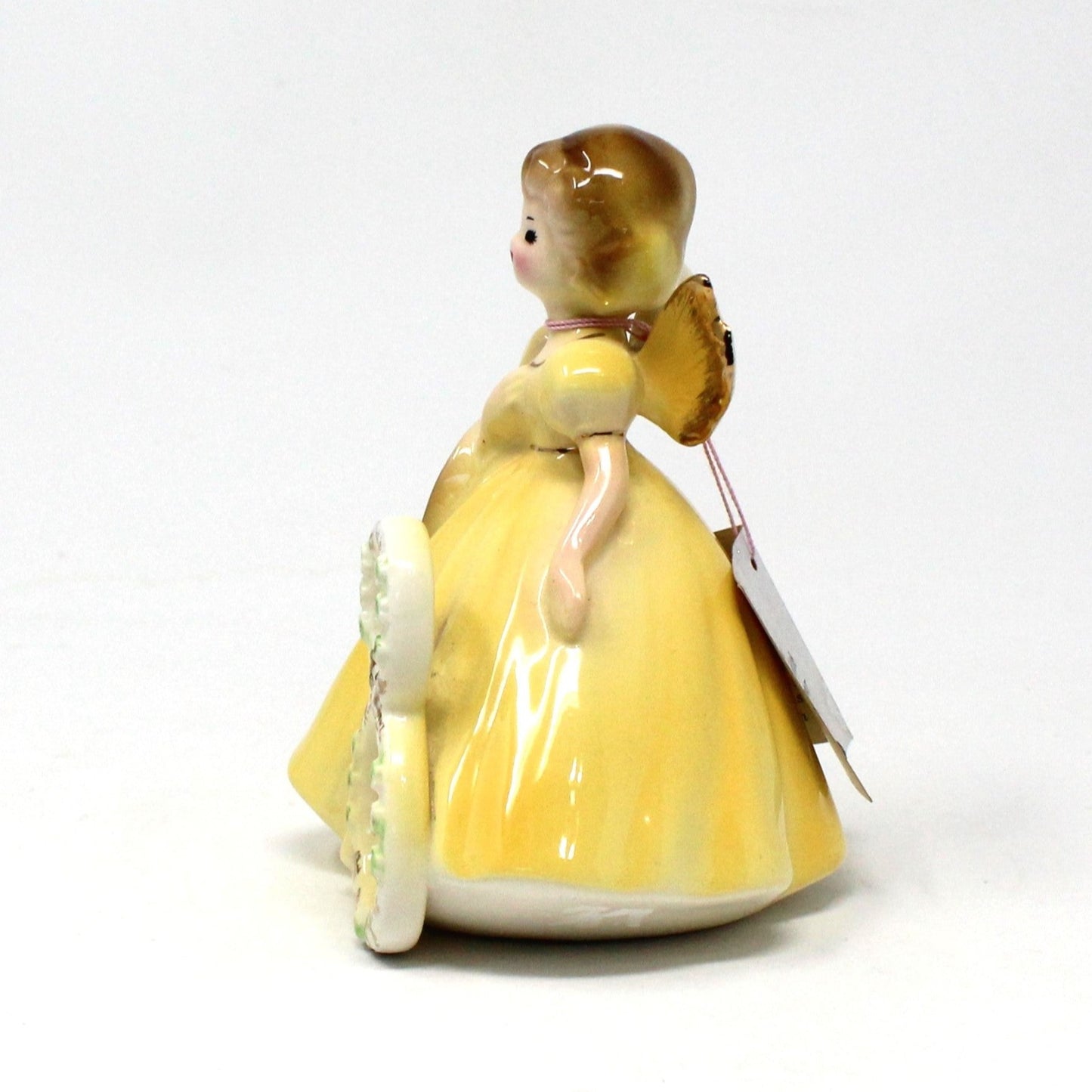 Figurine, Josef Originals Birthday Angel, 8 Years, Yellow Dress
