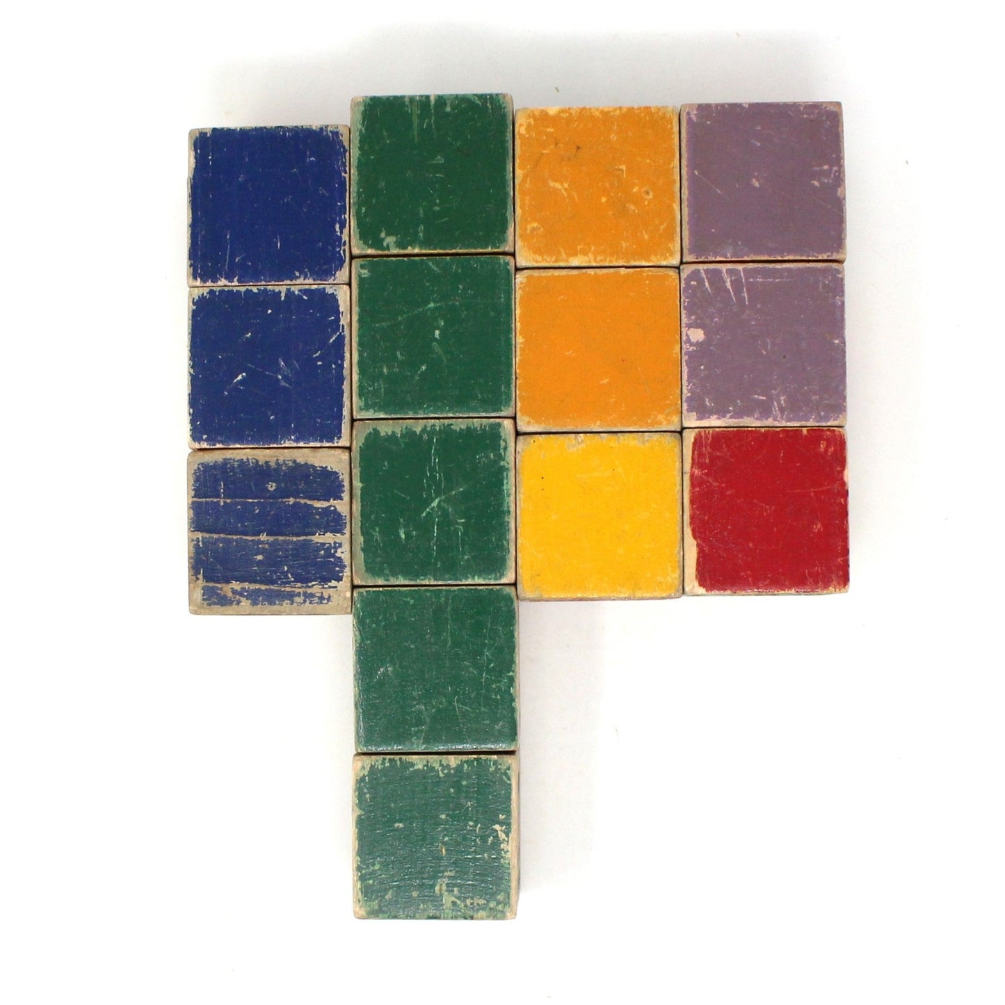 Wooden Blocks, Children's Building Blocks: Animals, Numbers, Figures, Nursery Rhymes, Antique