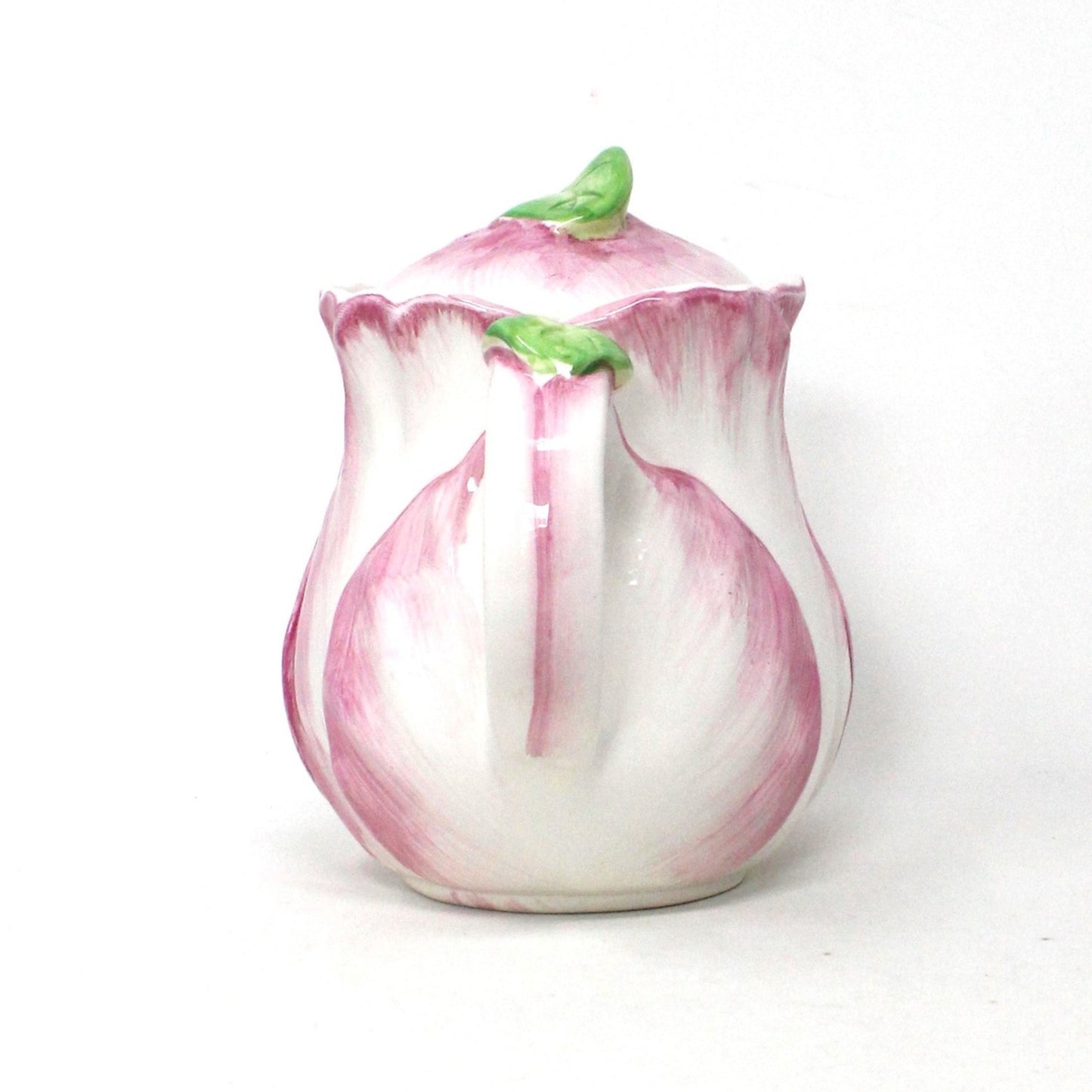 Teapot, Bombay, Flower Shaped Teapot, Pink & White, Vintage