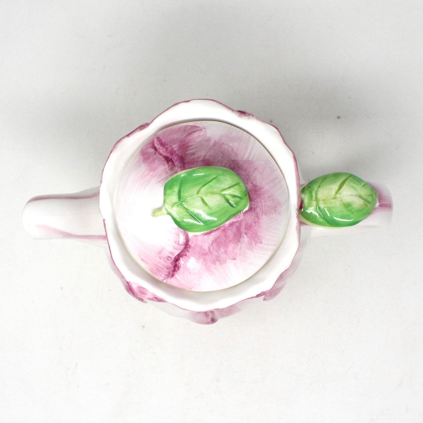 Teapot, Bombay, Flower Shaped Teapot, Pink & White, Vintage