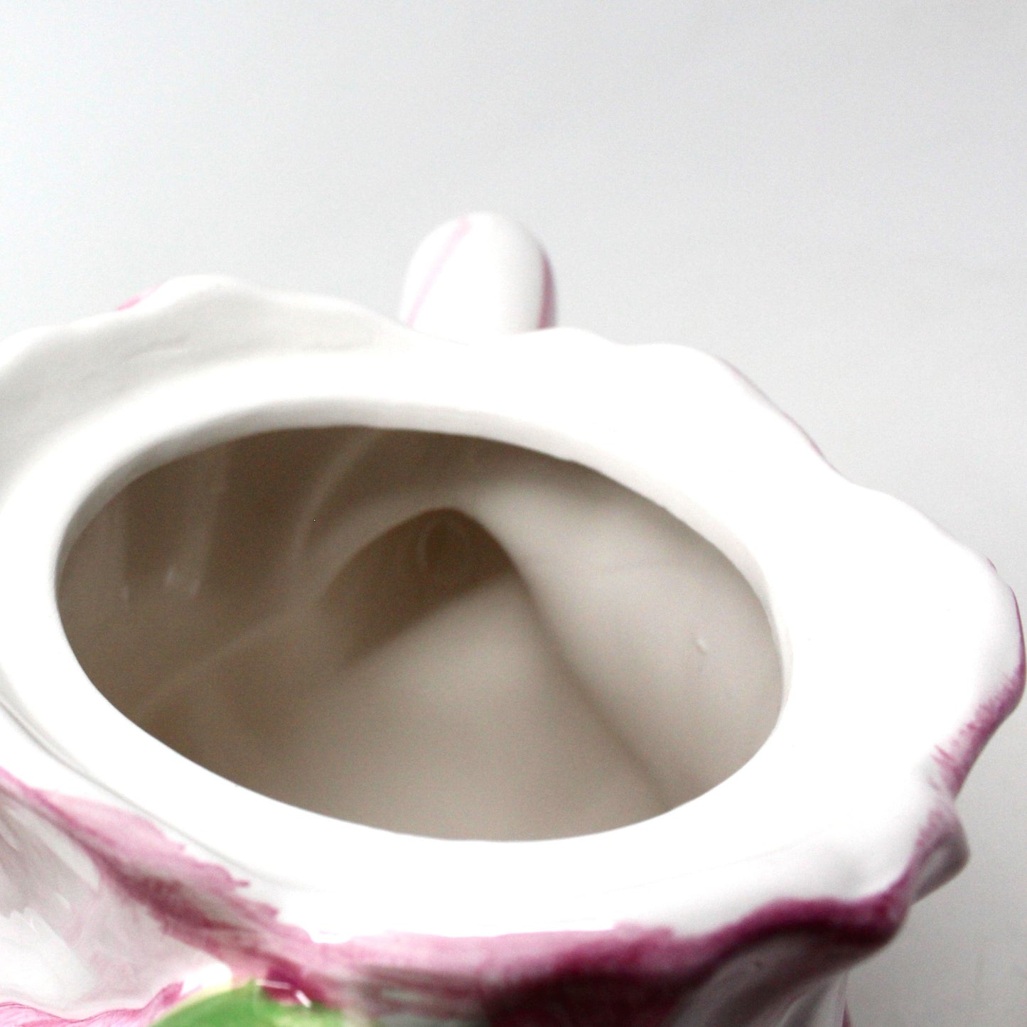 Teapot, Bombay, Flower Shaped Teapot, Pink & White, Vintage