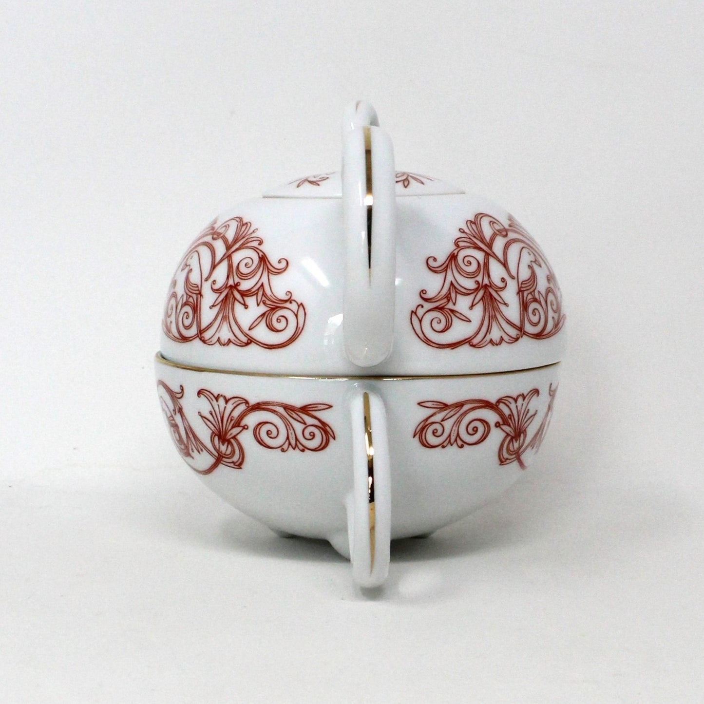 Teapot for One, Mlesna Stackable Teapot & Cup, Red Birds Design, SOLD