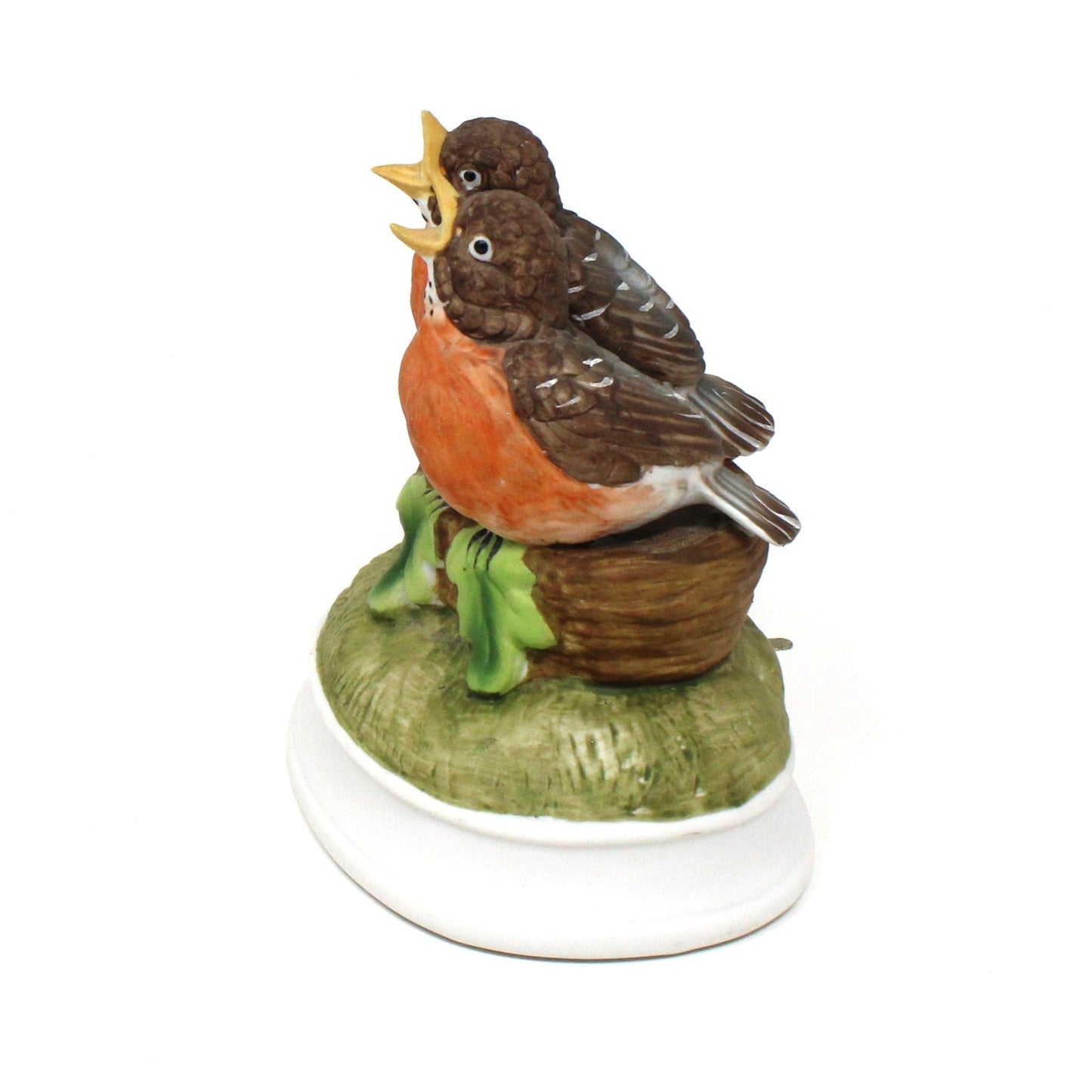 Musical Figurine, Gorham, Musical Birds, Robins, Porcelain, Vintage