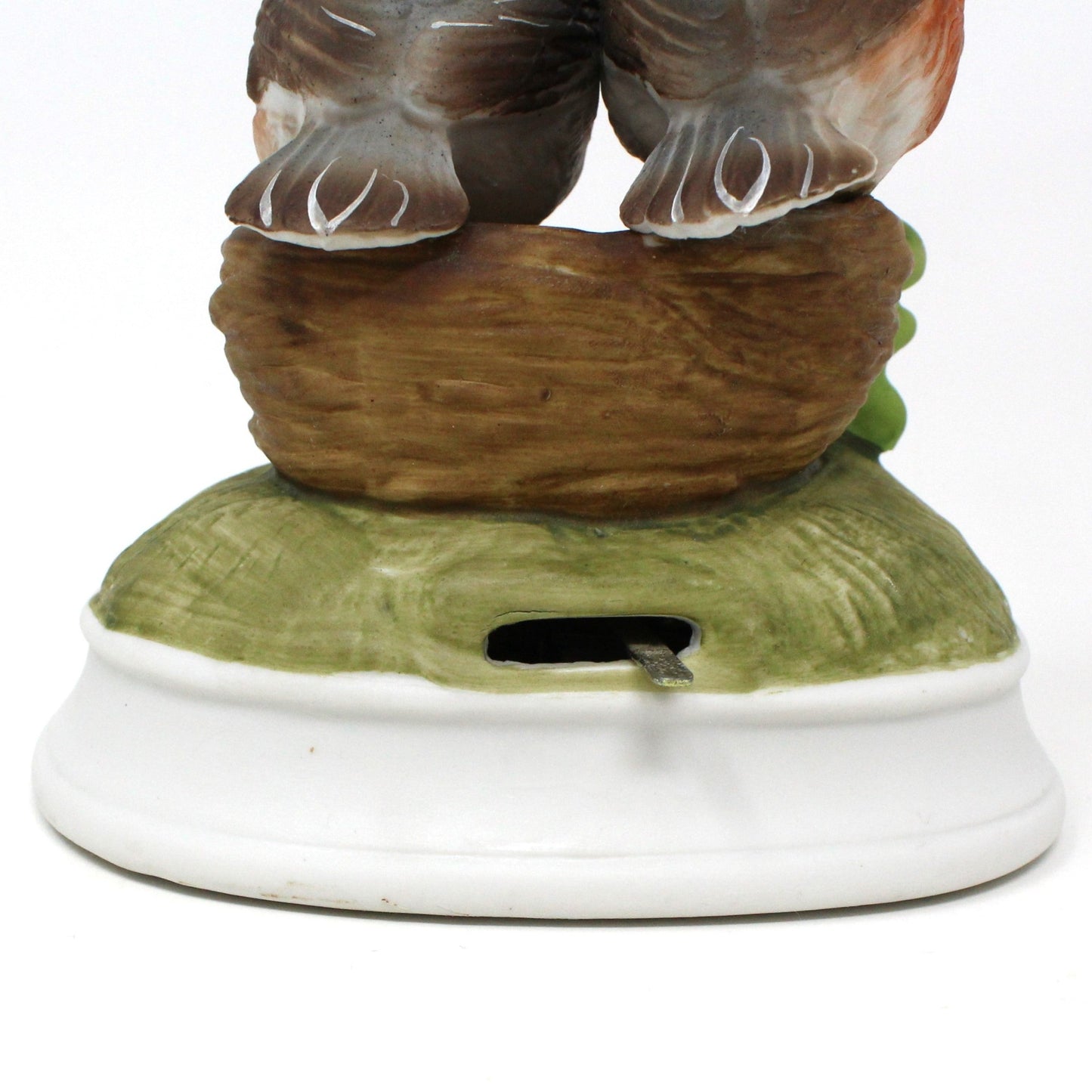 Musical Figurine, Gorham, Musical Birds, Robins, Porcelain, Vintage