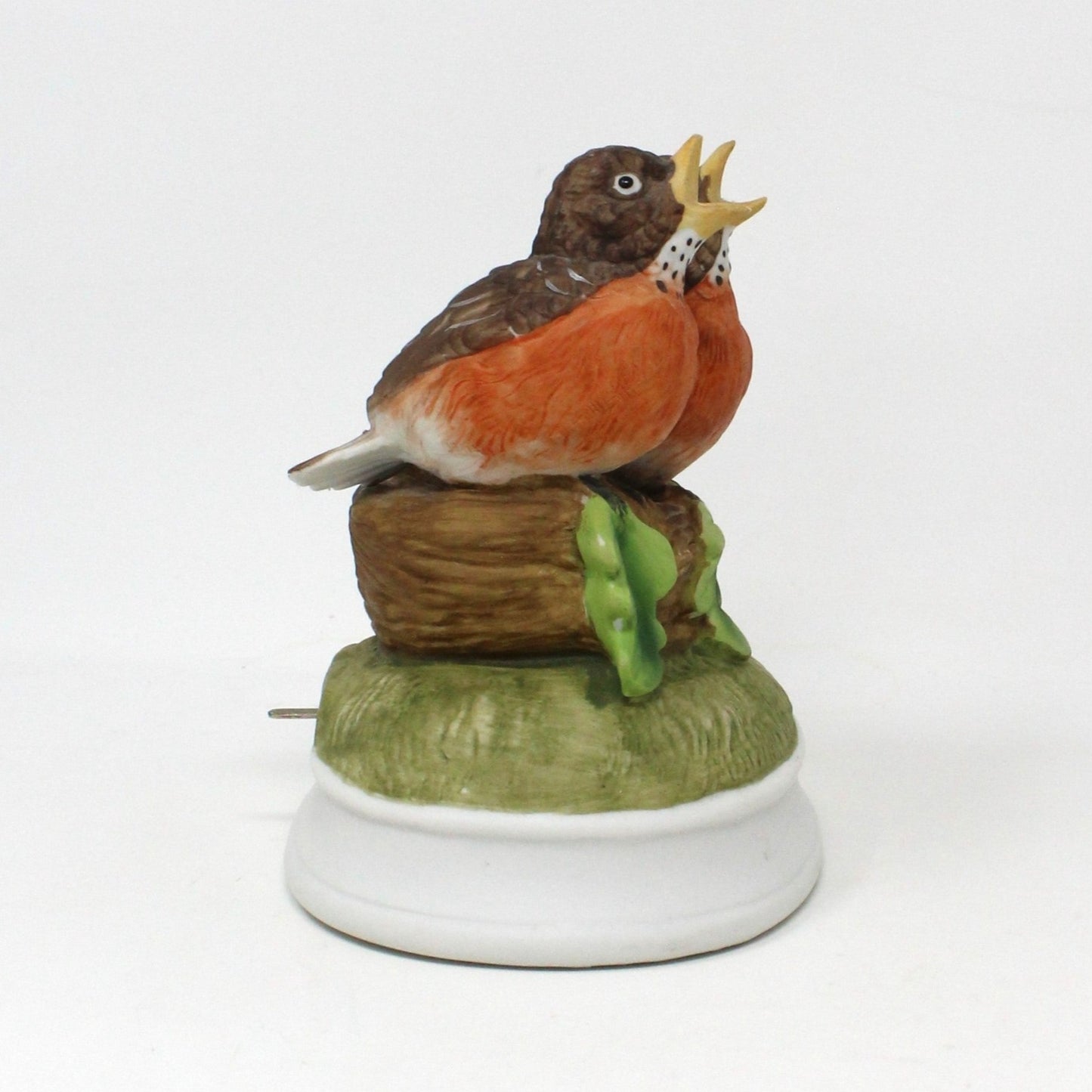 Musical Figurine, Gorham, Musical Birds, Robins, Porcelain, Vintage