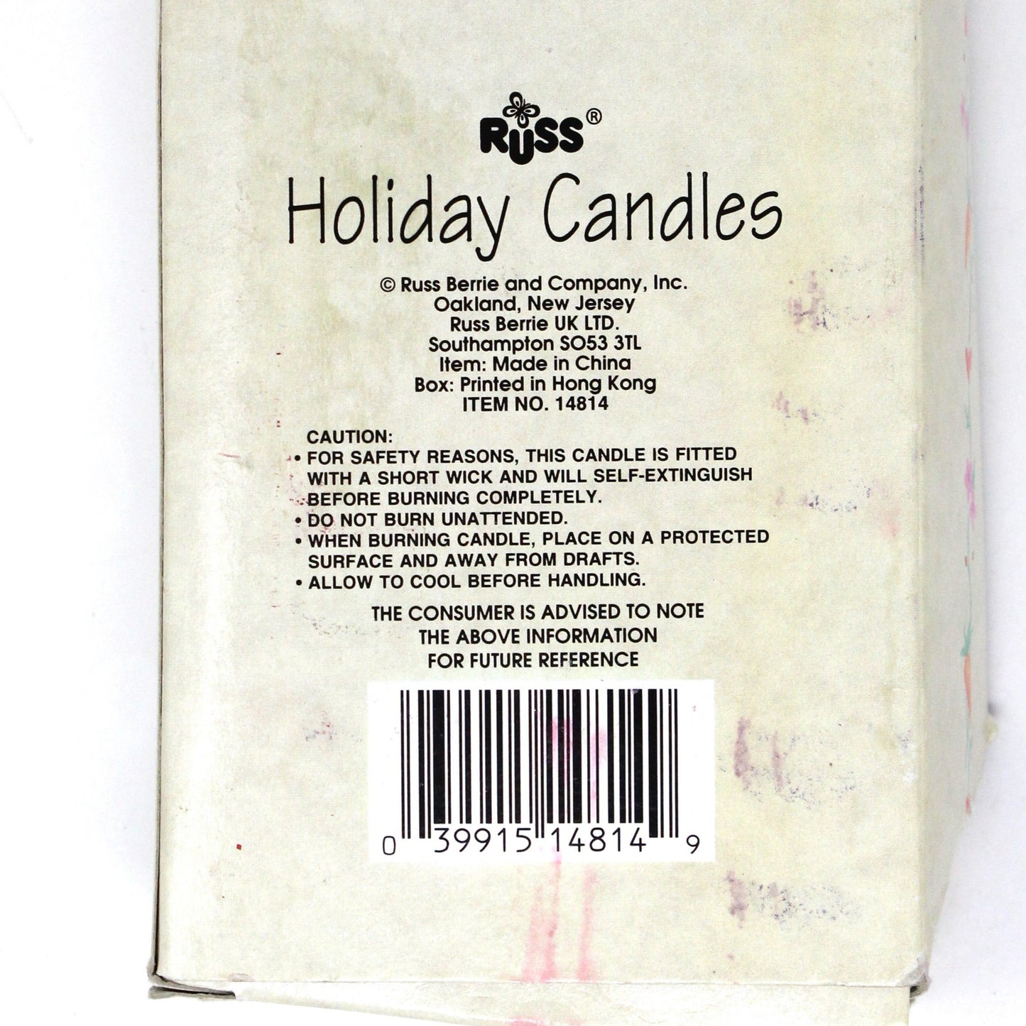 Candle, Russ Berrie, Figural Easter Bunnies with Twisted Ears and Carrots, Vintage