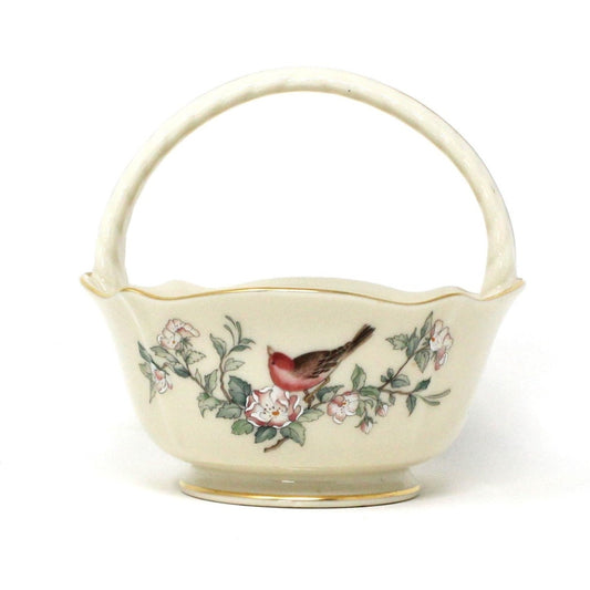 Basket, Lenox, Serenade Basket with Bird, Vintage