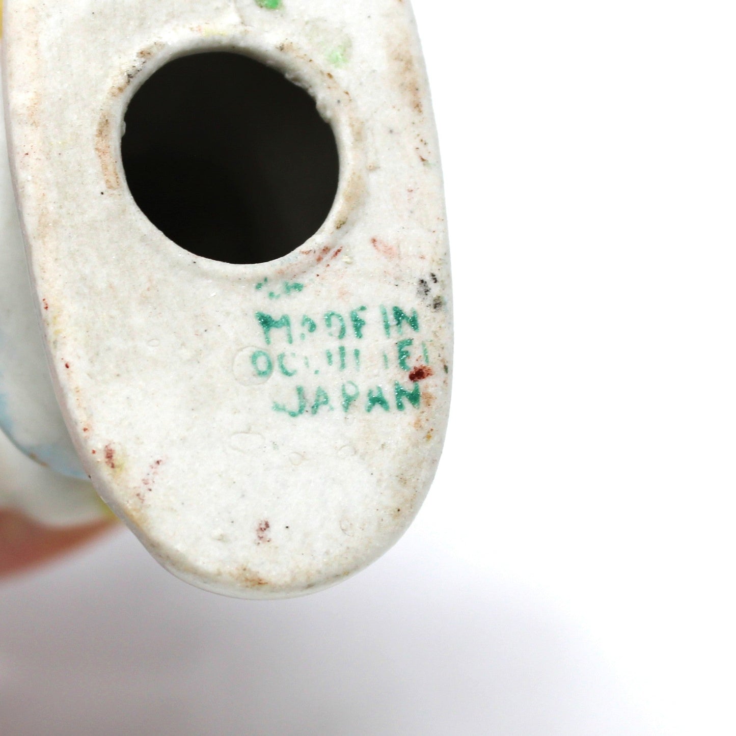 Figurine, Girl Sitting on Hay Bale Reading, Occupied Japan, Vintage