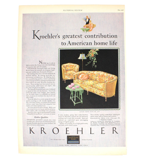 Advertisement, Wrigley's Chewing Gum, Original 1928 Pictorial Review Magazine Ad, Miss Muffet, Vintage