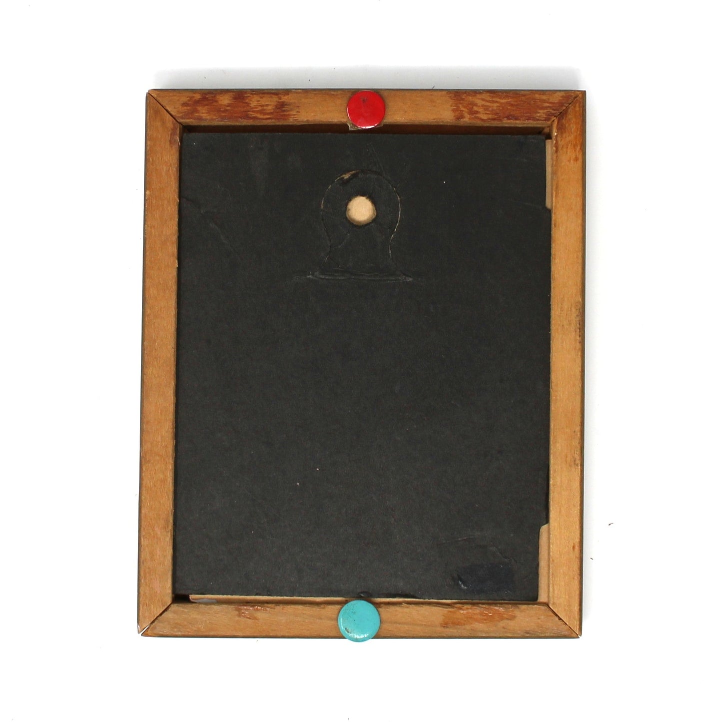 Silhouette, Reverse Painted Convex Glass, Floral Daisies Background, Framed, Vintage