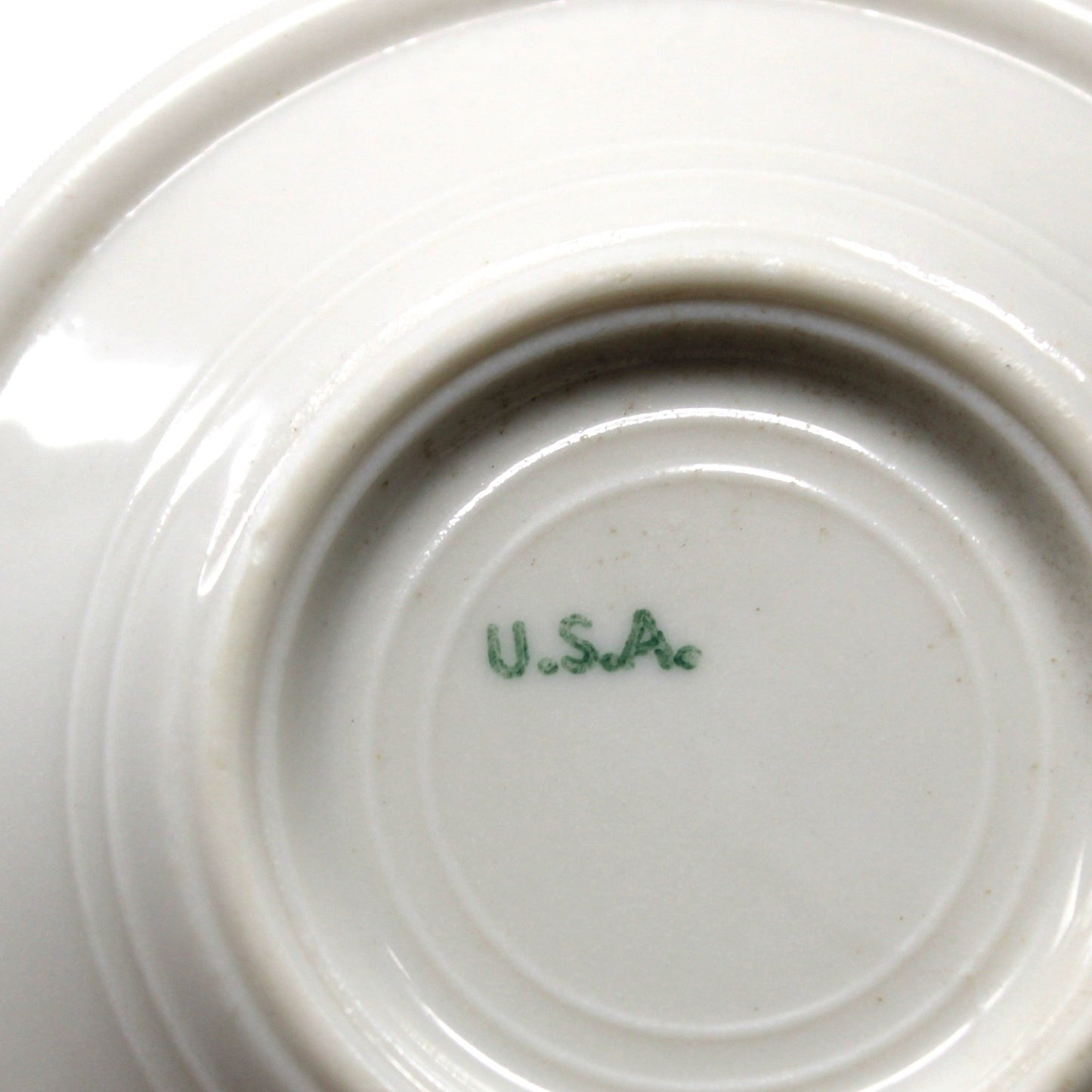 Butter Pat, Syracuse China Whitfield Gardenia Pattern #96801 Restaurant Ware Vitrified China, Syracuse NY USA, Vintage 1948–1960s