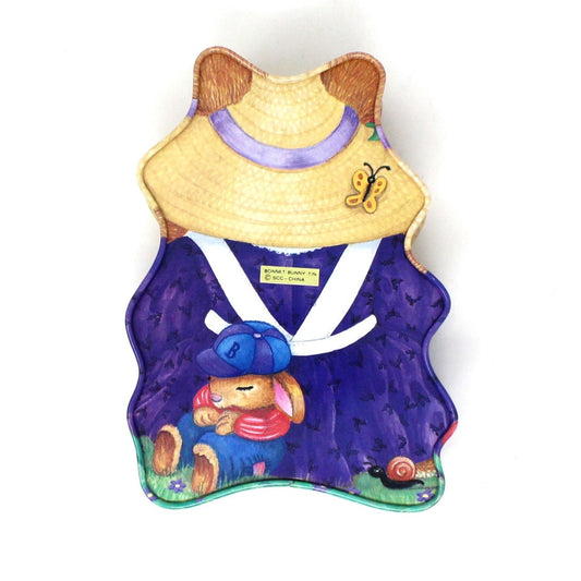 Tins, Gift Tin / Candy Tin, SCC, Rabbit Shaped Tin, Bonnet Bunny Easter Tin