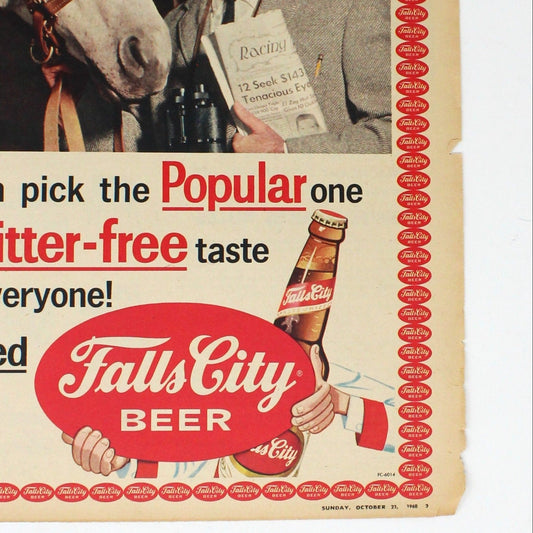 Advertisement, Falls City Beer, 1960, Original Magazine Ad, Vintage