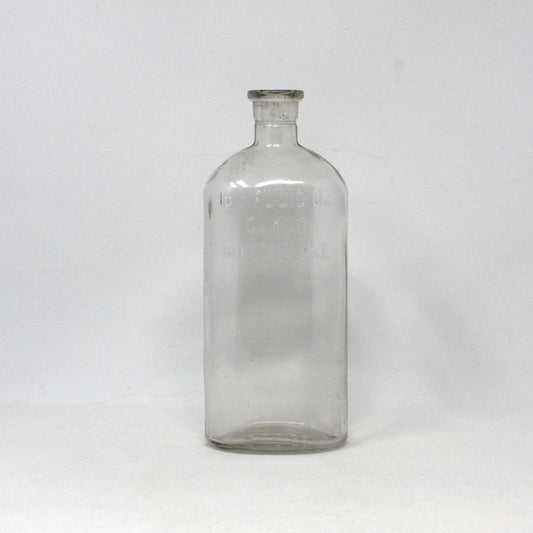 Medicine Bottle, Glyco-Thymoline, 15.5 oz, Clear Antique