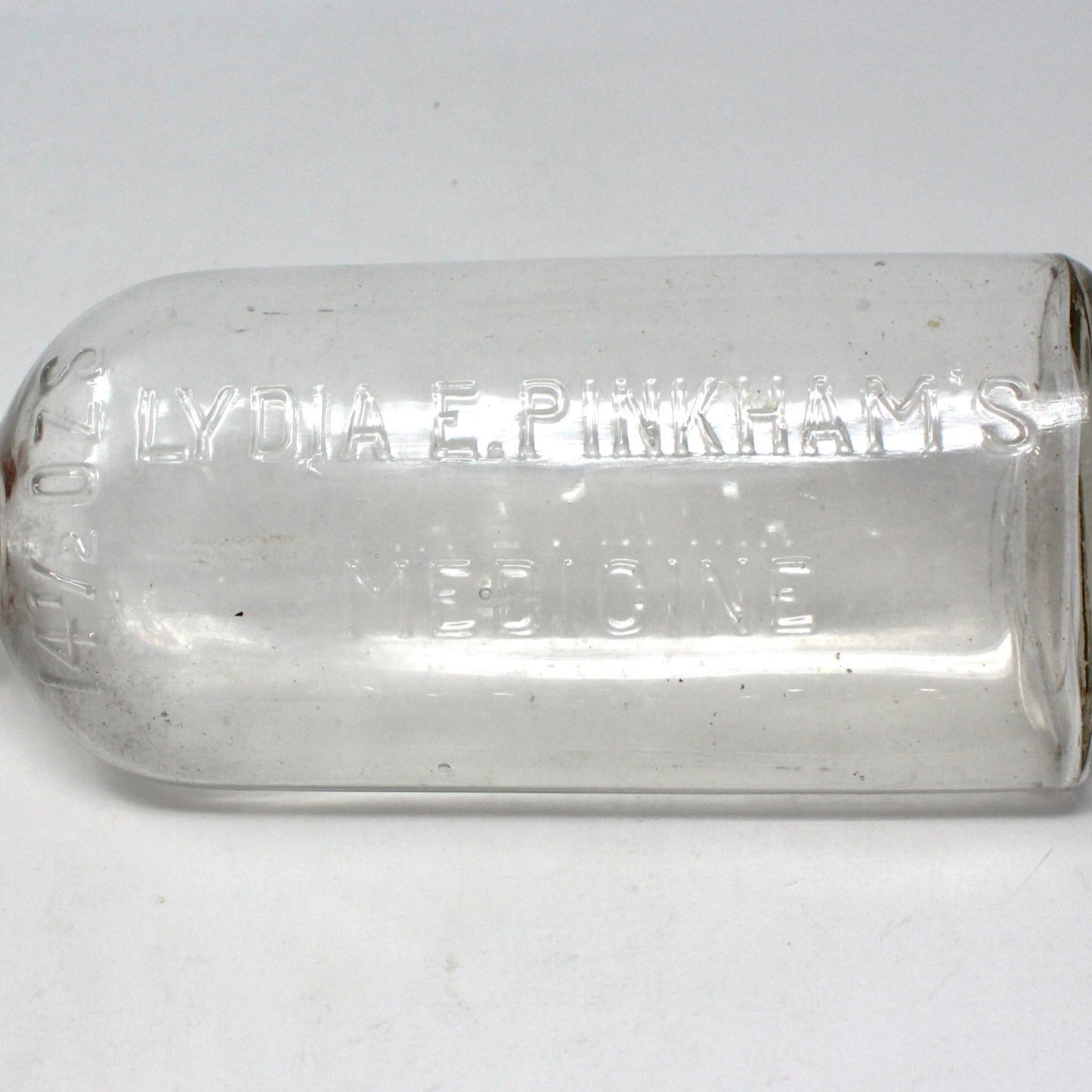 Medicine Bottle, Lydia E. Pinkham Medicine, 14.4 oz, Clear Antique