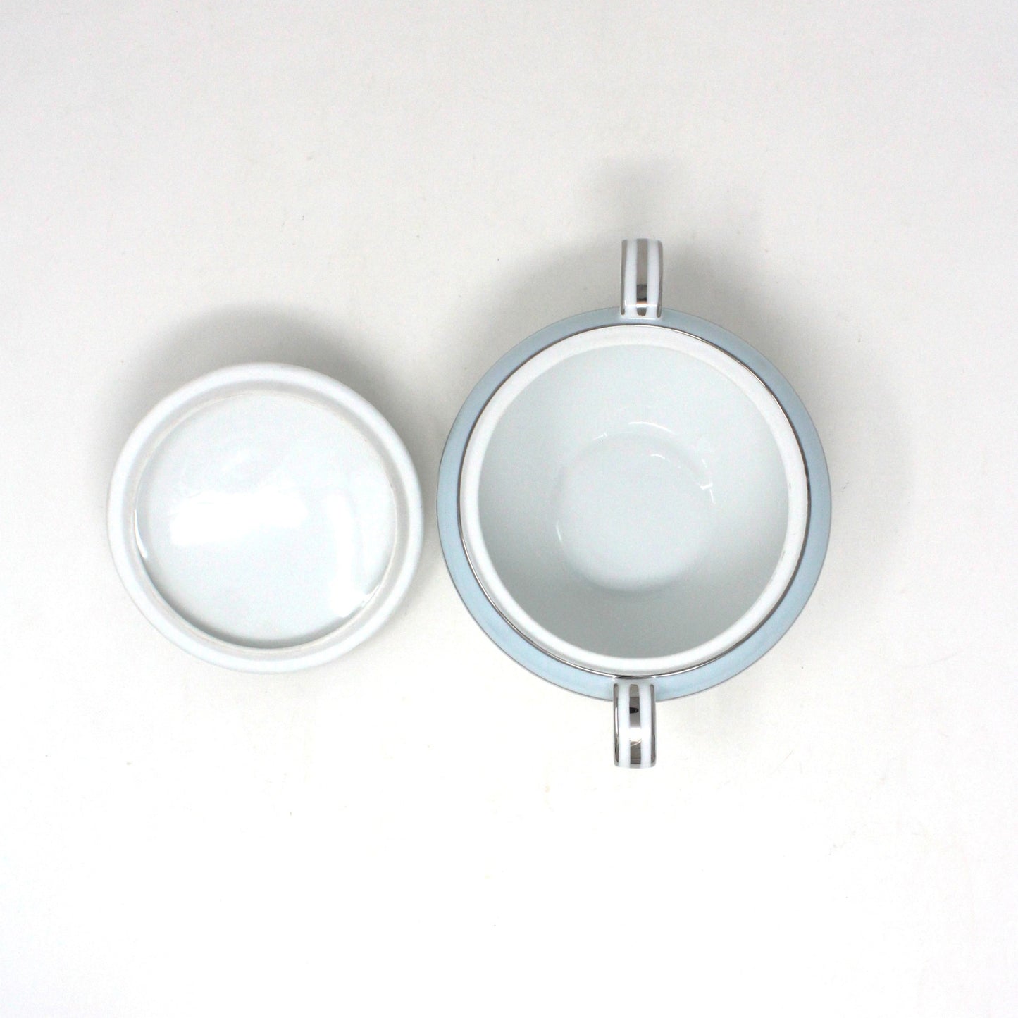 Sugar Bowl with Lid and Handles, Noritake, Blue Bell, Vintage Japan