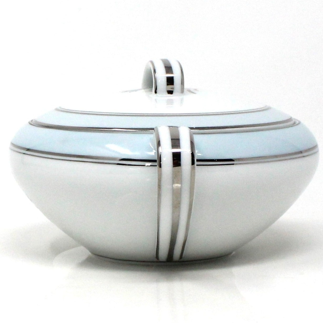 Sugar Bowl with Lid and Handles, Noritake, Blue Bell, Vintage Japan