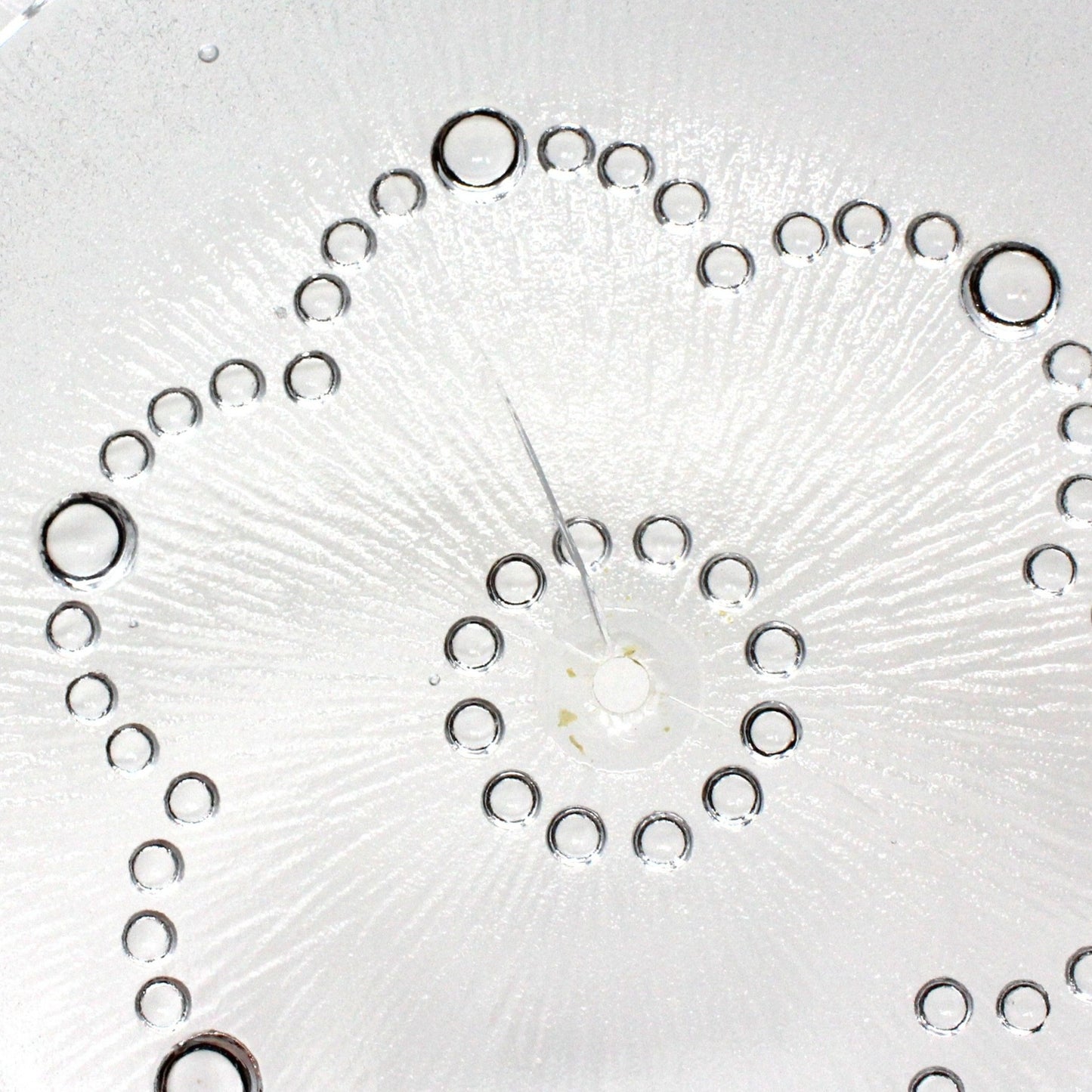 Sandwich Tray with Handle, Masserini, Barocco Glass Tidbit Tray, Bubble Lace Edge, Vintage