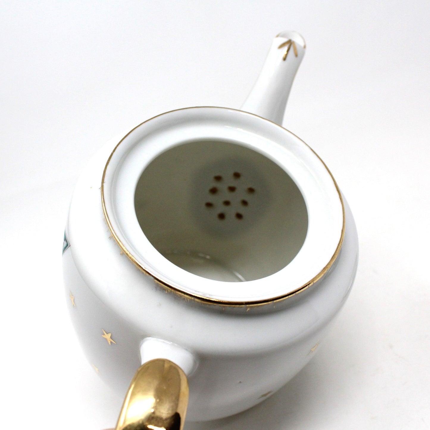 Teapot, Lefton, OES Order of the Eastern Star Freemasons, Vintage, SOLD