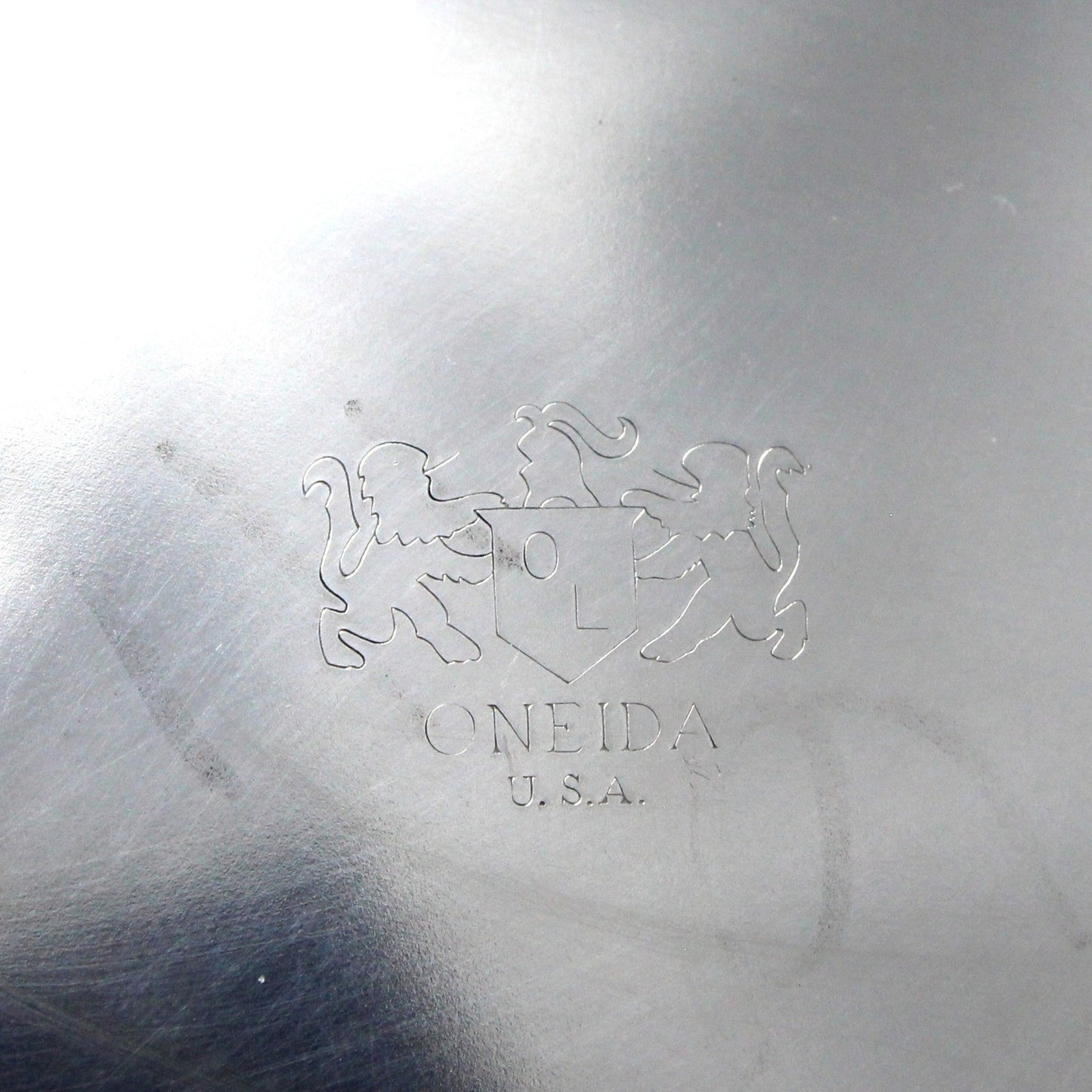Bowl, Shallow Bowl, Oneida, Silverplate Bowl, Footed Centerpiece Shallow Bowl, Georgian Scroll, Vintage