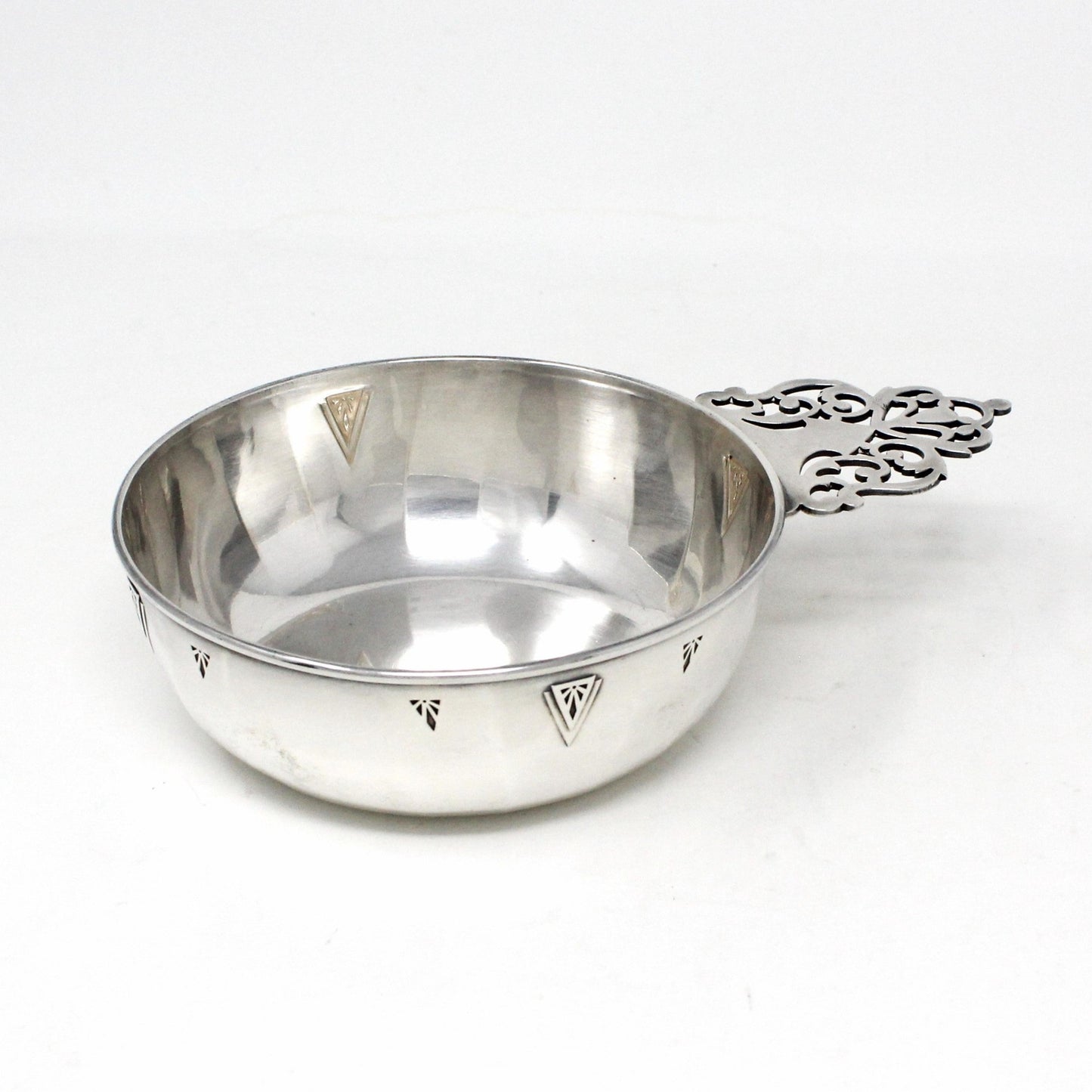 Porringer Bowl, Community Plate, Deauville Silverplate, Scrolled Handle, Vintage