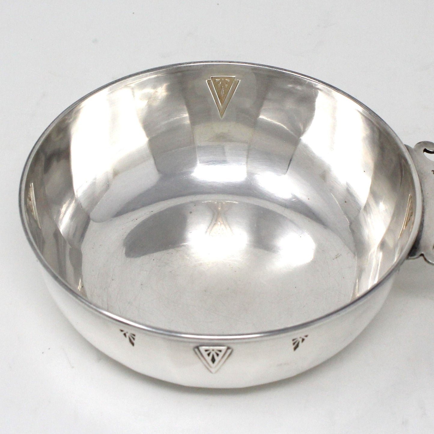 Porringer Bowl, Community Plate, Deauville Silverplate, Scrolled Handle, Vintage