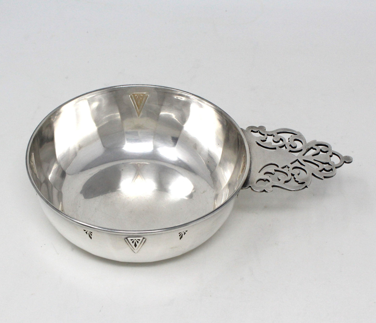 Porringer Bowl, Community Plate, Deauville Silverplate, Scrolled Handle, Vintage