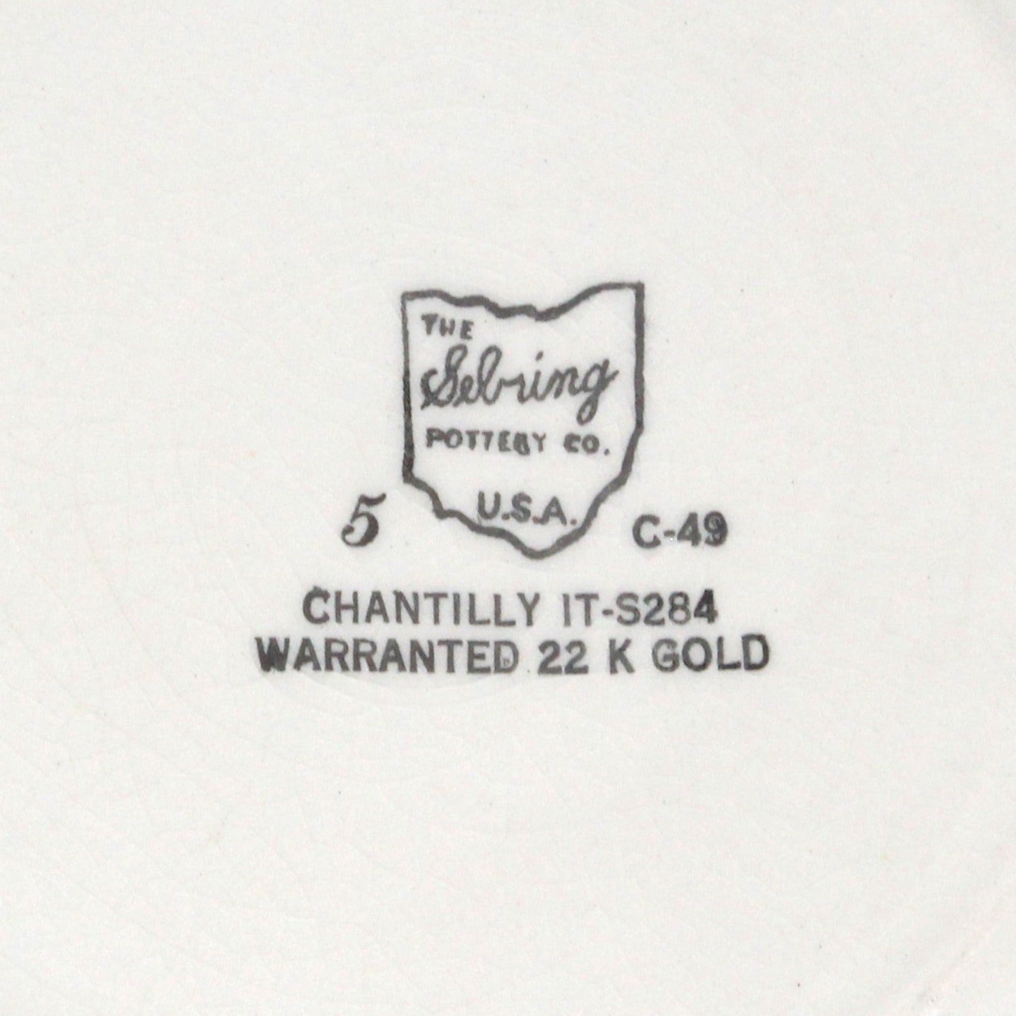 Bread & Butter Plate, Sebring Pottery, Chantilly, Fragonard Courting Couple, Vintage USA