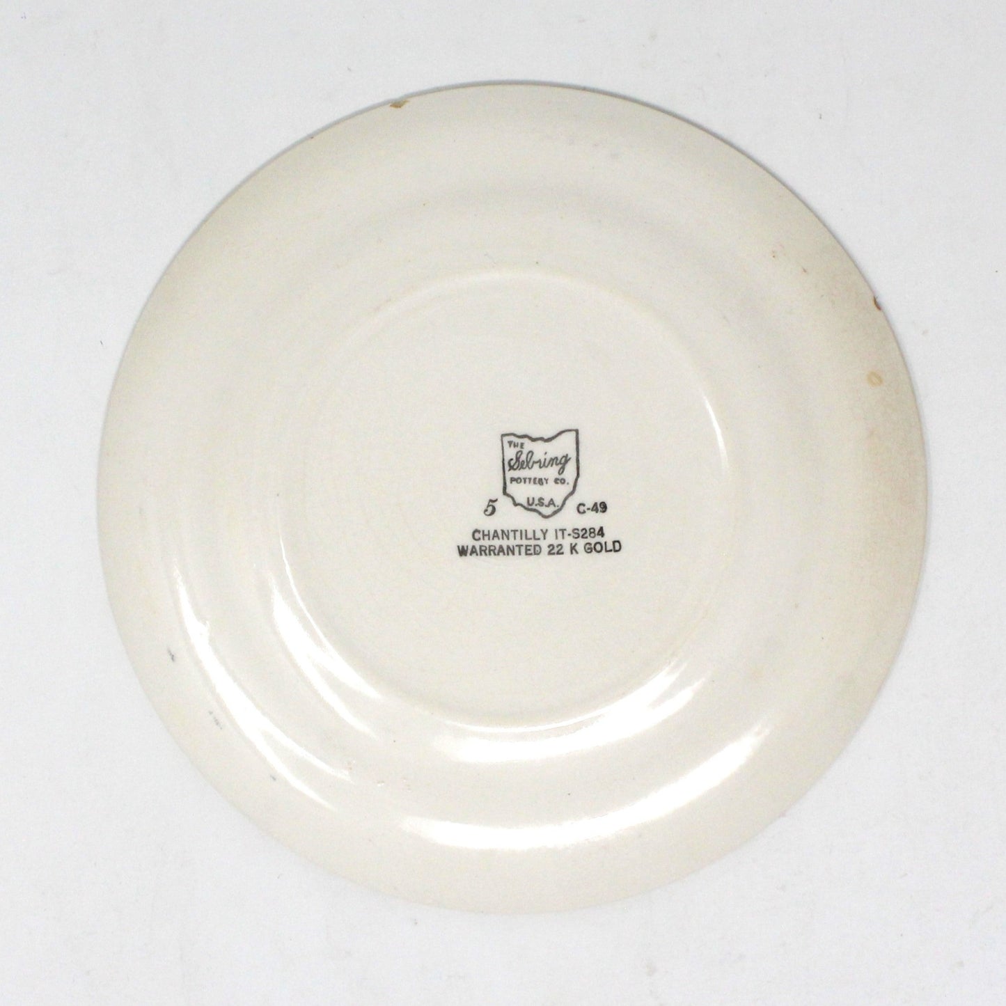 Bread & Butter Plate, Sebring Pottery, Chantilly, Fragonard Courting Couple, Vintage USA