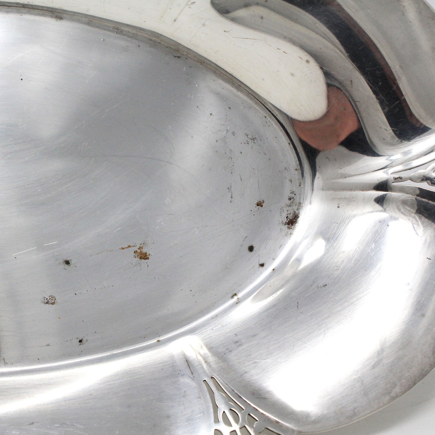 Bread Tray, Wm Rogers, Silverplate Bread Tray, Reticulated Oval Tray, Antique