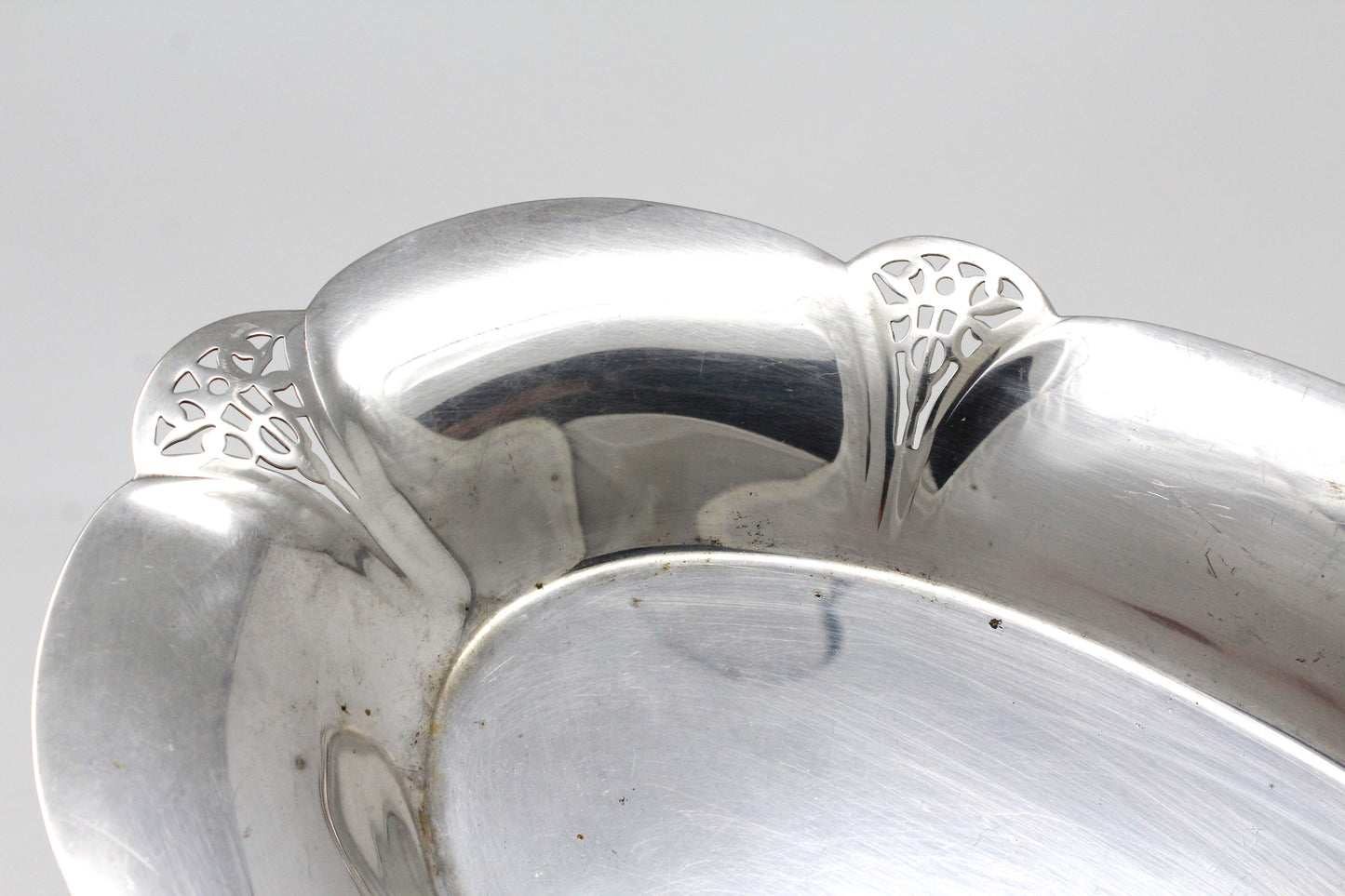 Bread Tray, Wm Rogers, Silverplate Bread Tray, Reticulated Oval Tray, Antique