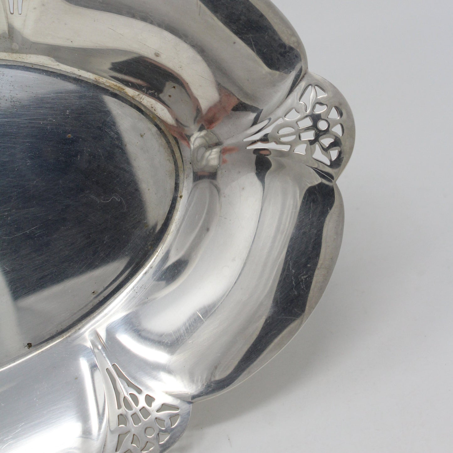 Bread Tray, Wm Rogers, Silverplate Bread Tray, Reticulated Oval Tray, Antique