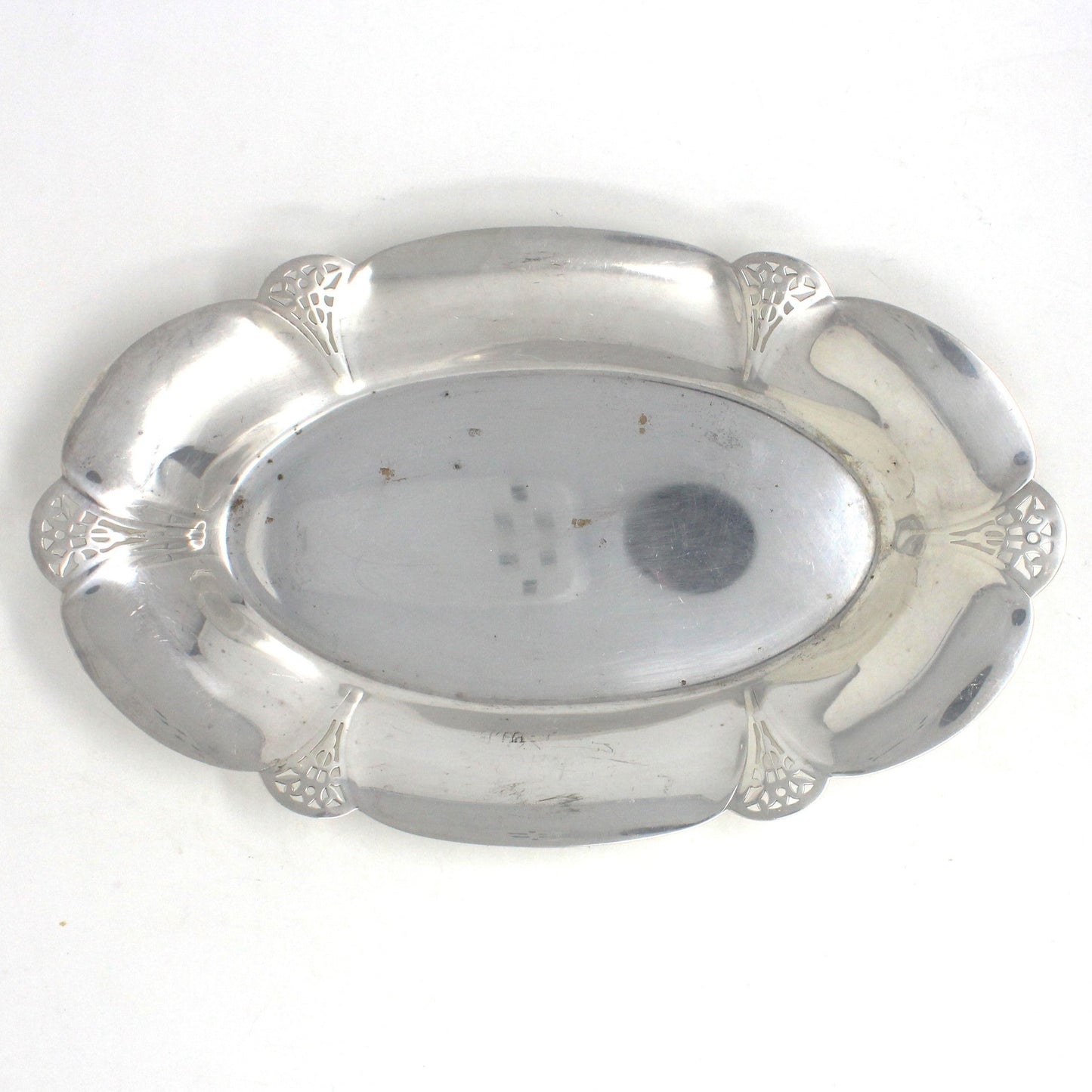 Bread Tray, Wm Rogers, Silverplate Bread Tray, Reticulated Oval Tray, Antique