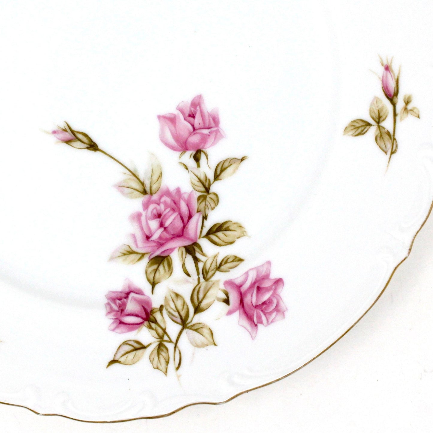Dinner Plate, Mikasa, Rosetta, Pink Roses, Vintage Japan