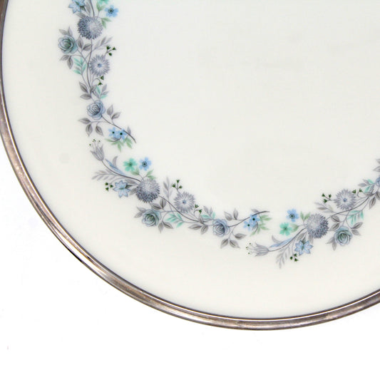 Dessert / Salad Plate, Lenox, Repertoire, Blue Flowers, Vintage USA