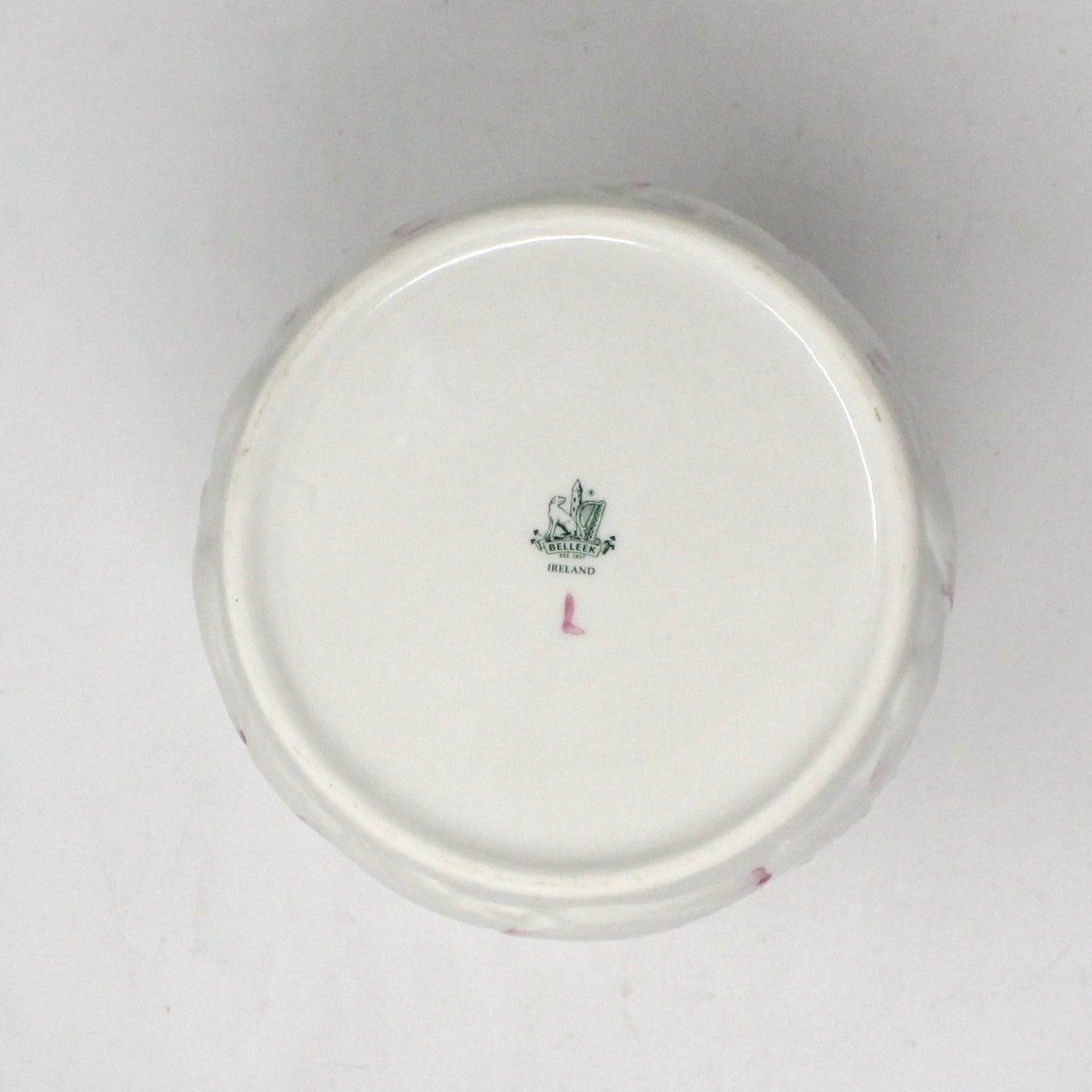 Canister / Biscuit Jar, Belleek Pottery, New Shell Pink, Ireland Porcelain