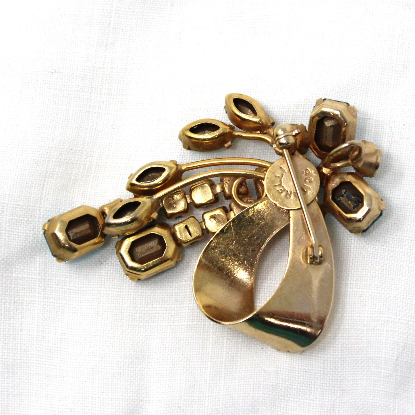 Brooch / Pin and Earrings Set, Scitarelli, Aquamarine Brooch & Earrings Demi Parure, Vintage